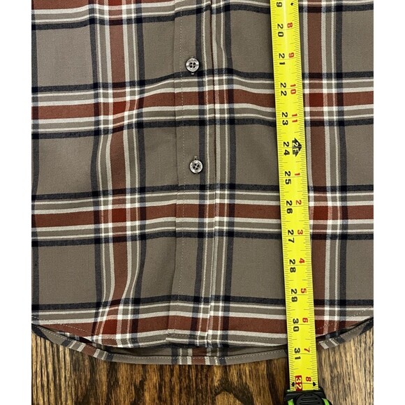 NEW LOCAL BOY OUTFITTERS Men’s Size S Brown Red Beige Long Sleeve Button Flannel - Picture 4 of 6
